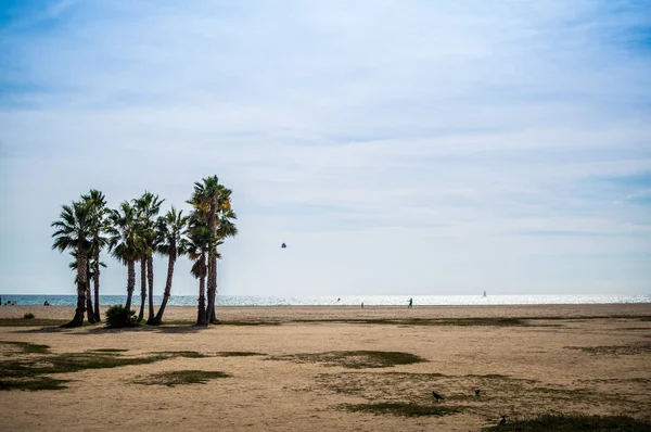 Comarruga beach in Tarragona, Katalonya, İspanya.