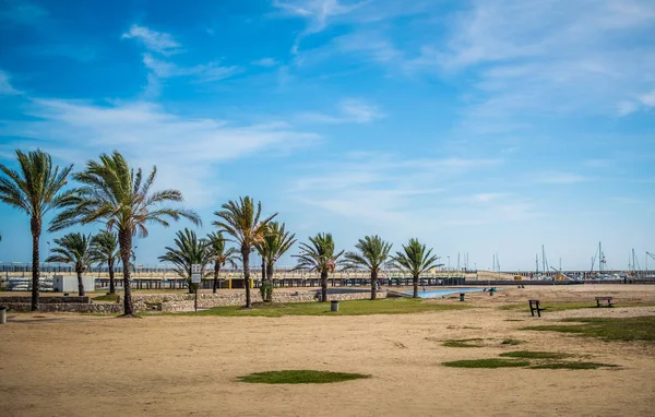 Comarruga Beach w Tarragona, Katalonia, Hiszpania. — Zdjęcie stockowe