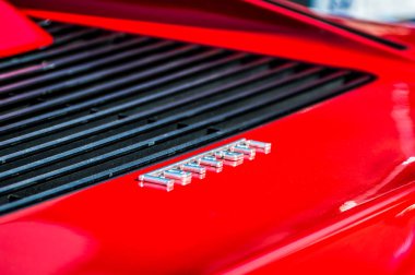Ferrari Testarossa devre de Barcelona, Catalonia, İspanya.