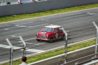 Austin Mini Cooper S devre de Barcelona, Catalonia, İspanya.