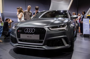 Barselona Audi Rs6 Otomobil fuarı, Katalonya, İspanya.