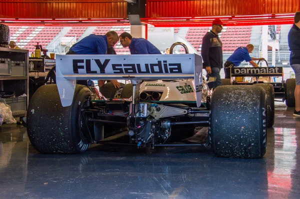 Ligier Js 11/15 i Circuit de Barcelona, Katalonien, Spanien. — Stockfoto