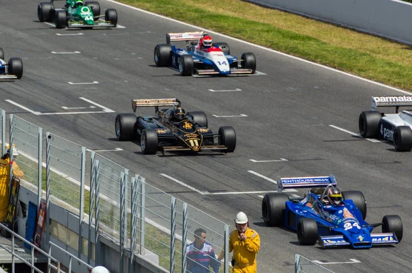 FIA Masters historyczna Formuła 1 w Circuit de Barcelona, Katalonia, Hiszpania. — Zdjęcie stockowe