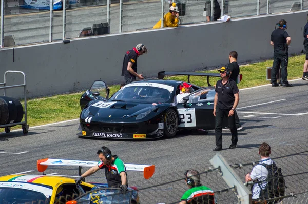 Ferrari 458 Italia in Circuit de Barcelona, Catalunha, Espanha . — Fotografia de Stock