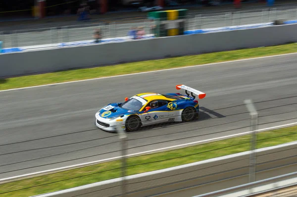 Ferrari 458 Italia in Circuit de Barcelona, Catalonia, Spain. — стокове фото