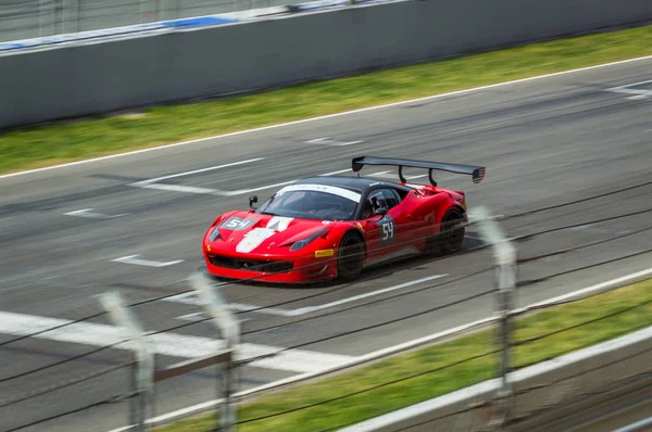 Ferrari 458 Italia in Circuit de Barcelona, Catalonia, Spain. — стокове фото