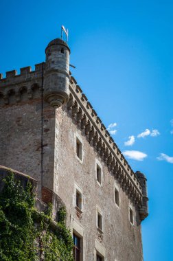 Barselona'daki Castelldefels kalesi, Katalonya, İspanya.