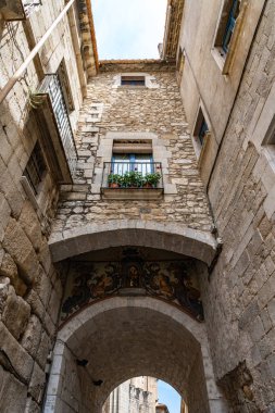 Katalonya, İspanya 'daki Girona şehrinin manzarası.