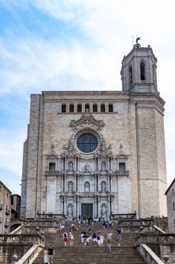 Katalonya, İspanya 'daki Girona Katedrali.