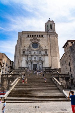 Katalonya, İspanya 'daki Girona Katedrali.