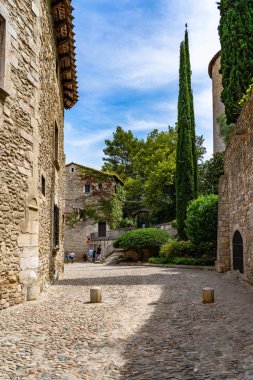 Katalonya, İspanya 'daki Girona şehrinin manzarası.