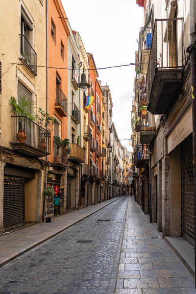 Cityscape of Girona in Catalonia, Spain