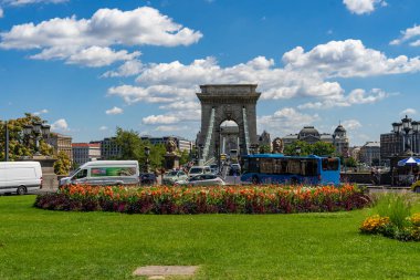 Macaristan Budapeşte 'deki Adam Clark Meydanı