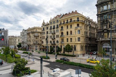 Budapeşte, Macaristan 'da eski Pest caddesi inşaatı