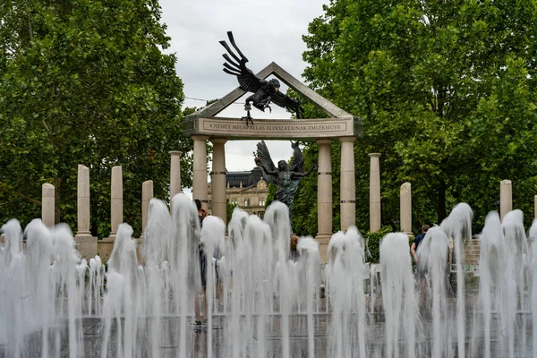 Memorial Vítimas Ocupação Alemã Budapeste Hungria — Fotografia de Stock