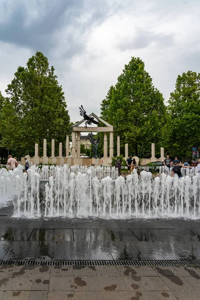 Mémorial Aux Victimes Occupation Allemande Budapest Hongrie — Photo