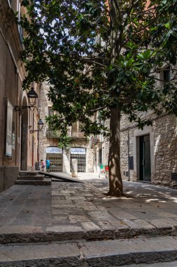 Katalonya, İspanya 'daki Girona şehrinin manzarası