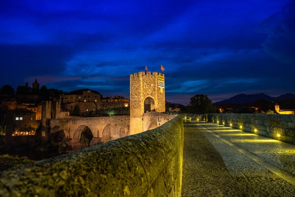 Μεσαιωνικό Χωριό Τοπίου Besalu Καταλονία Ισπανία — Φωτογραφία Αρχείου