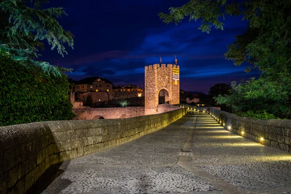 Paisagem Vila Medieval Besalu Catalunha Espanha — Fotografia de Stock