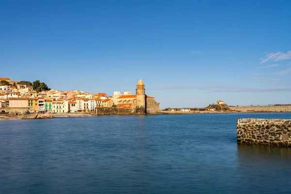 Stare Miasto Collioure Francja Popularny Kurort Morzu Śródziemnym — Zdjęcie stockowe