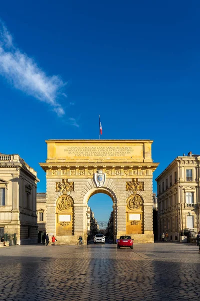 Porte Peyrou Arco Del Triunfo Montpellier Francia — Foto de Stock