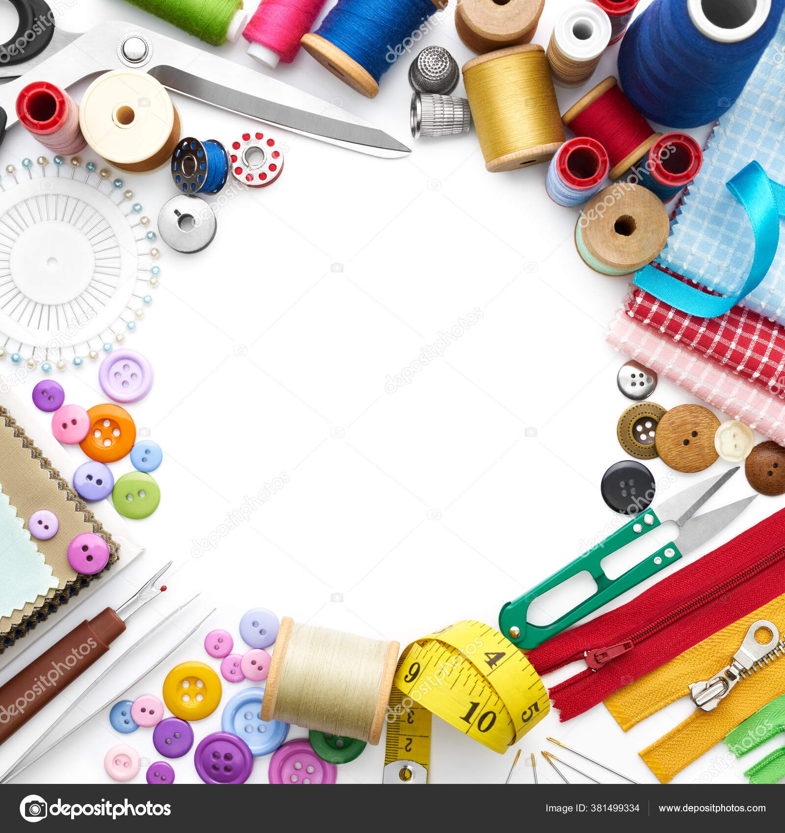 Colorful Sewing Accessories Stock Photo - Download Image Now - Sewing, Work  Tool, Thumbtack - iStock