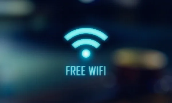 Led Display Free Wifi Signage — Stock Photo, Image