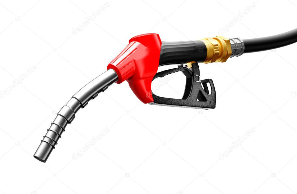 Gas pump isolated on a white background