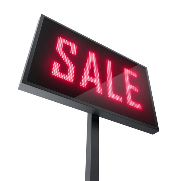 Sale Led Sign Isolated White Background Rendering — Stock Photo, Image