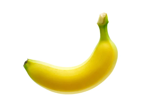 Μπανάνα Απομονωμένη Λευκό Φόντο — Φωτογραφία Αρχείου