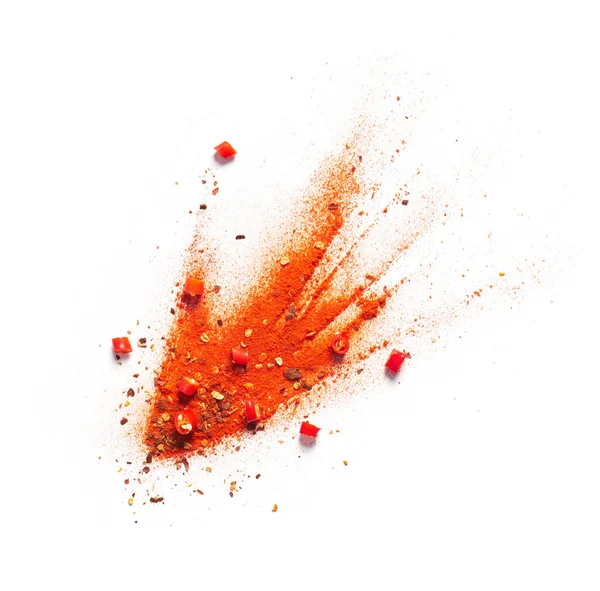 Красный Перец Чили Порошок Хлопья Лопнули — стоковое фото