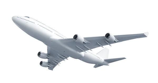 Flugzeug Isoliert Auf Weißem Hintergrund Rendering — Stockfoto