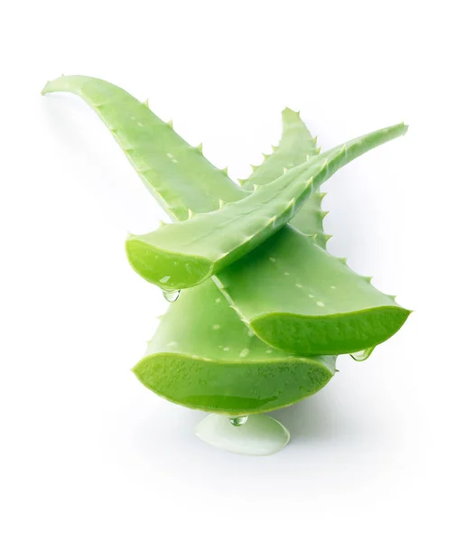 Aloe Vera Dripping White Background Clipping Path Included — Stock Photo, Image