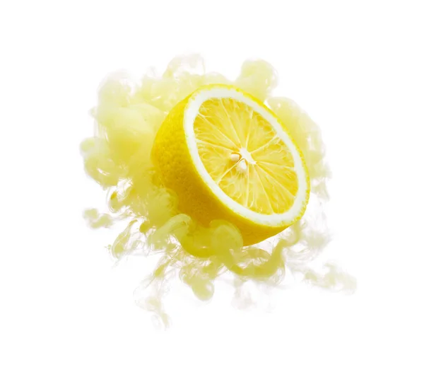 Лимон Чорнилі Ізольований Білому Тлі — стокове фото