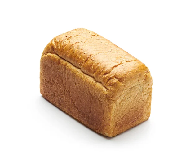 Tam Buğday Ekmeği Beyaz Arkaplanda Izole — Stok fotoğraf