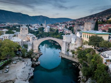 Bosna'da Mostar eski kentinin görünümü