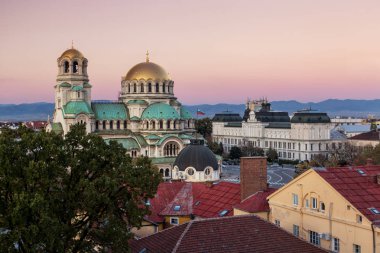 Sofia capital city of Bulgaria clipart