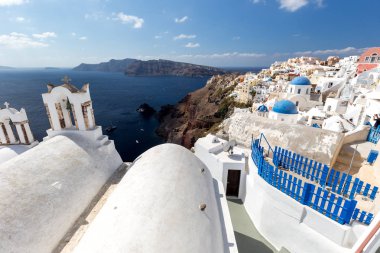 Güzel şehir Santorini Yunanistan