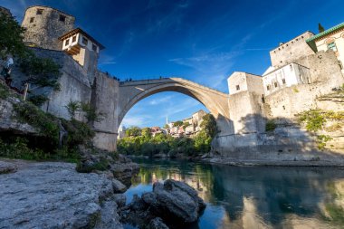 Bosna'da Mostar eski kentinin görünümü