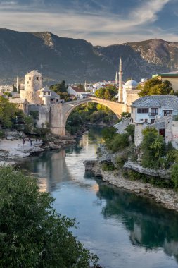 Bosna'da Mostar eski kentinin görünümü