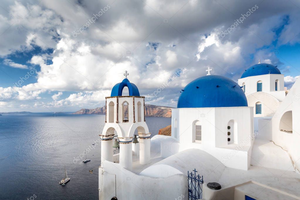 Beautiful city of Santorini in Greece