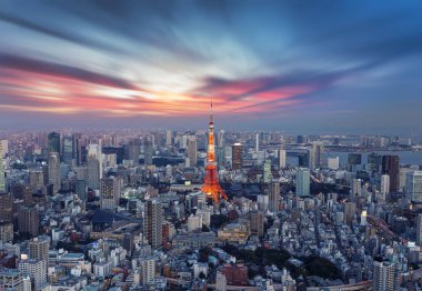 Doğal görünümünü Tokyo şehir manzarası, Japonya