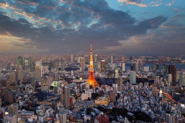 Doğal görünümünü Tokyo şehir manzarası, Japonya