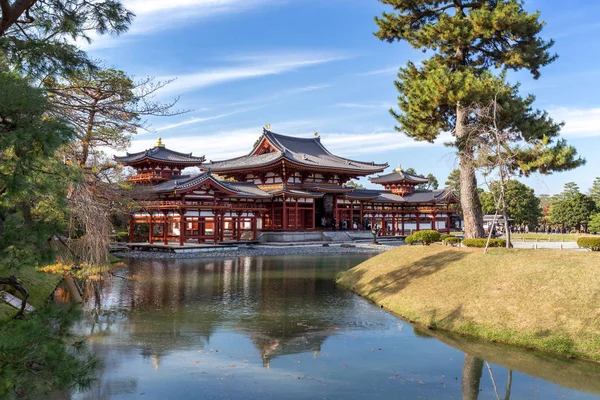 Uji Kyoto Japan Berömda Byodo Buddhistiska Tempel Unesco Världsarvslista Phoenix — Stockfoto