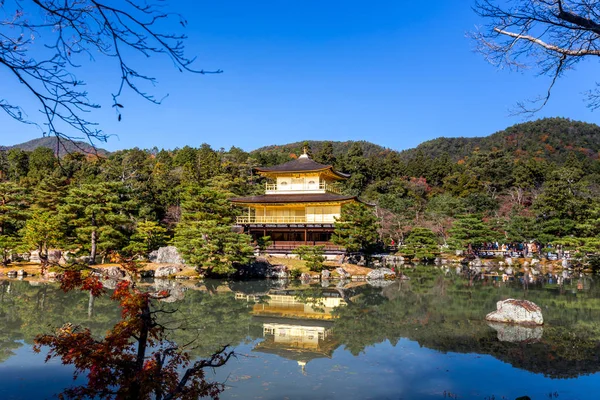Kinkakuji Chrám Zlatý Pavilon Kjóto Japonsko — Stock fotografie