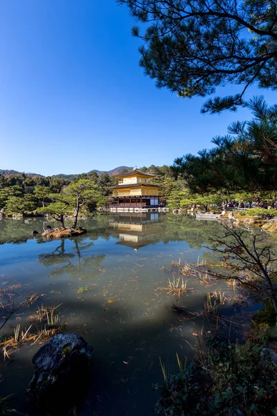 Kinkakuji Temple Den Gyllene Paviljongen Kyoto Japan — Stockfoto