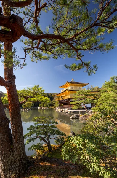 Templo Kinkakuji Pavilhão Ouro Kyoto Japão — Fotografia de Stock