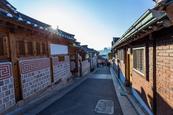 Традиционная Корейская Архитектура Сеуле Южная Корея — стоковое фото