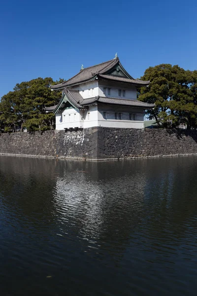 Pohled Starověkého Chrámu Kjóto Obklopen Stromy Den Japonsko — Stock fotografie