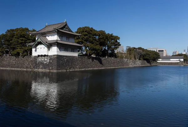 Weergave Van Oude Kyoto Tempel Omgeven Door Bomen Overdag Japan — Stockfoto